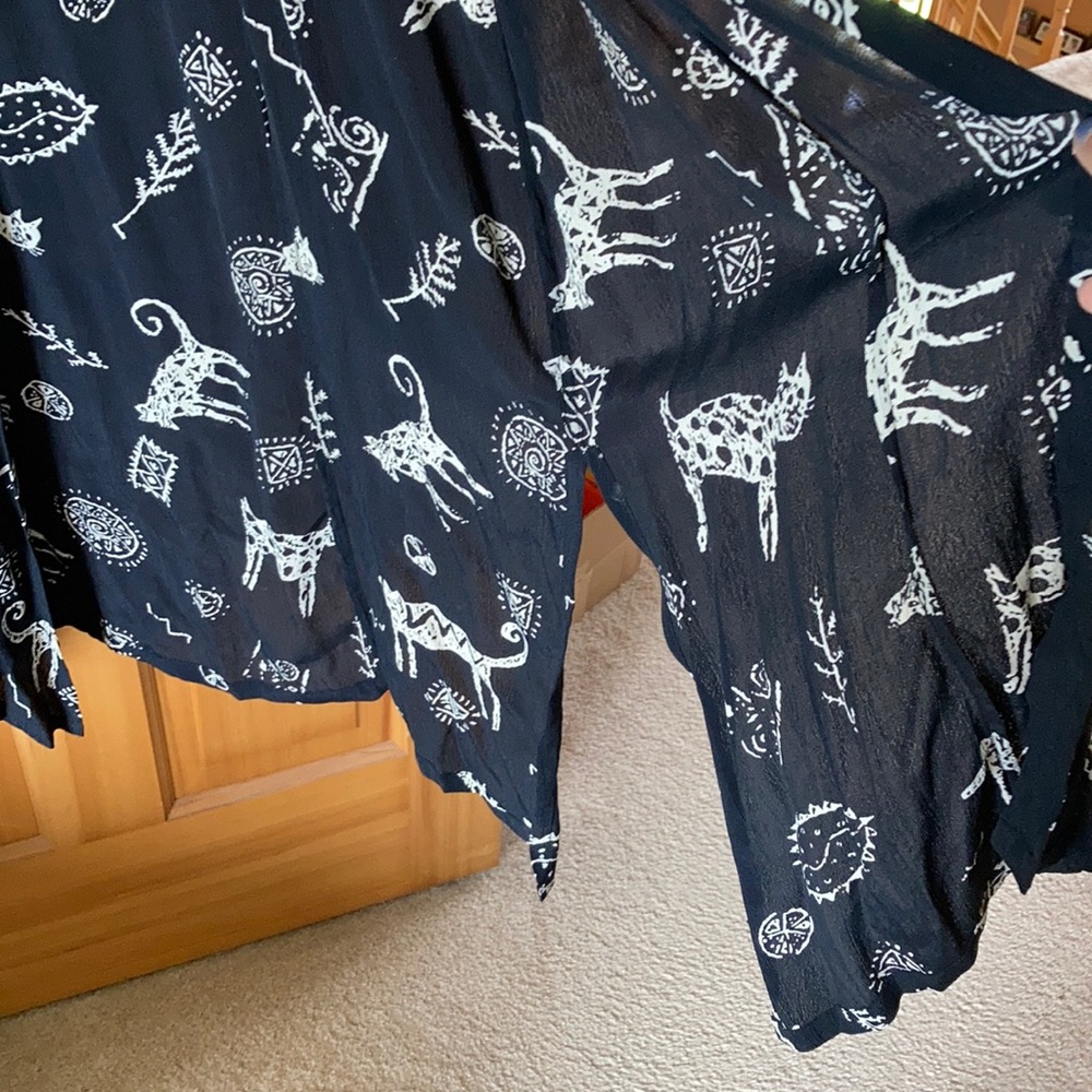 Patterned Kimono Style Jacket - image 4